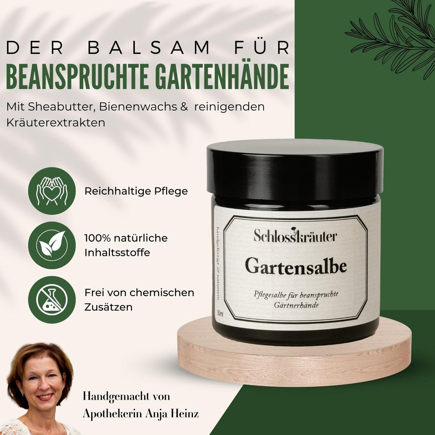 Schlosskräuter Gartensalbe Infografik