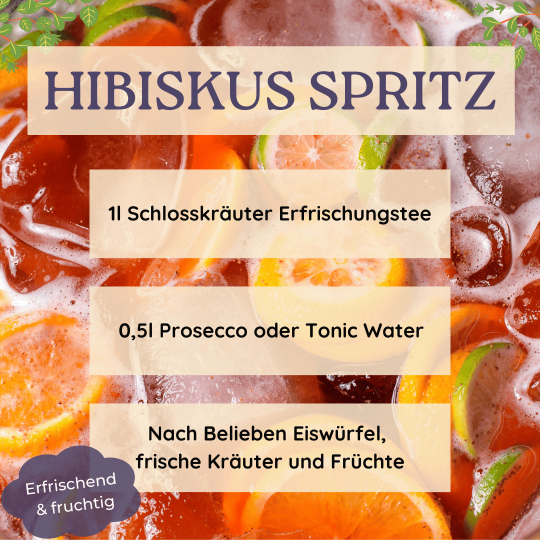 Rezept für Hibiskus Spritz mit Erfrischungstee